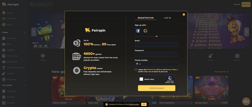 Anmeldelse og belønning av FairSpin Online Casino Anmeldelse og belønning av FairSpin Online Casino